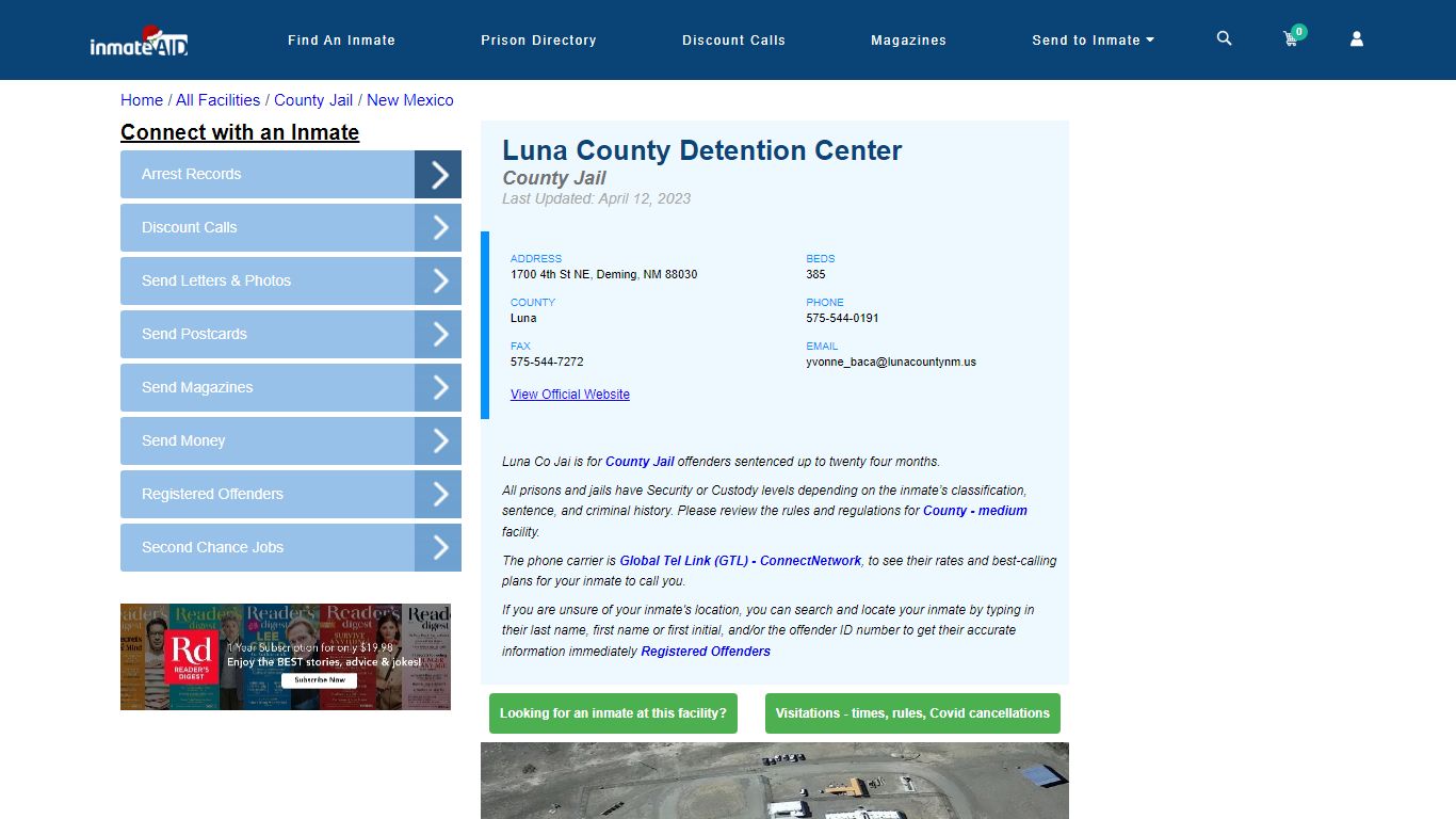 Luna County Detention Center - Inmate Locator - Deming, NM